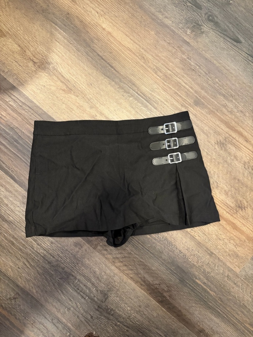 REVOLVE Black Buckle Skort